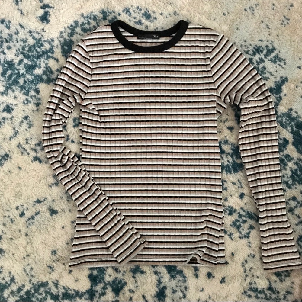 Zara Striped Long- Sleeve Shirt